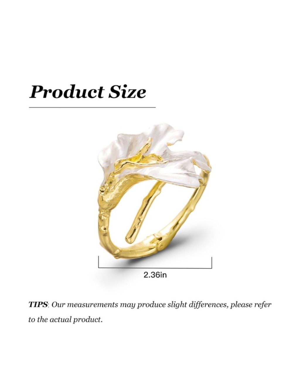 Anthropologie Gold and Silver Floral Petal Cuff Bracelet - Picture 4 of 6